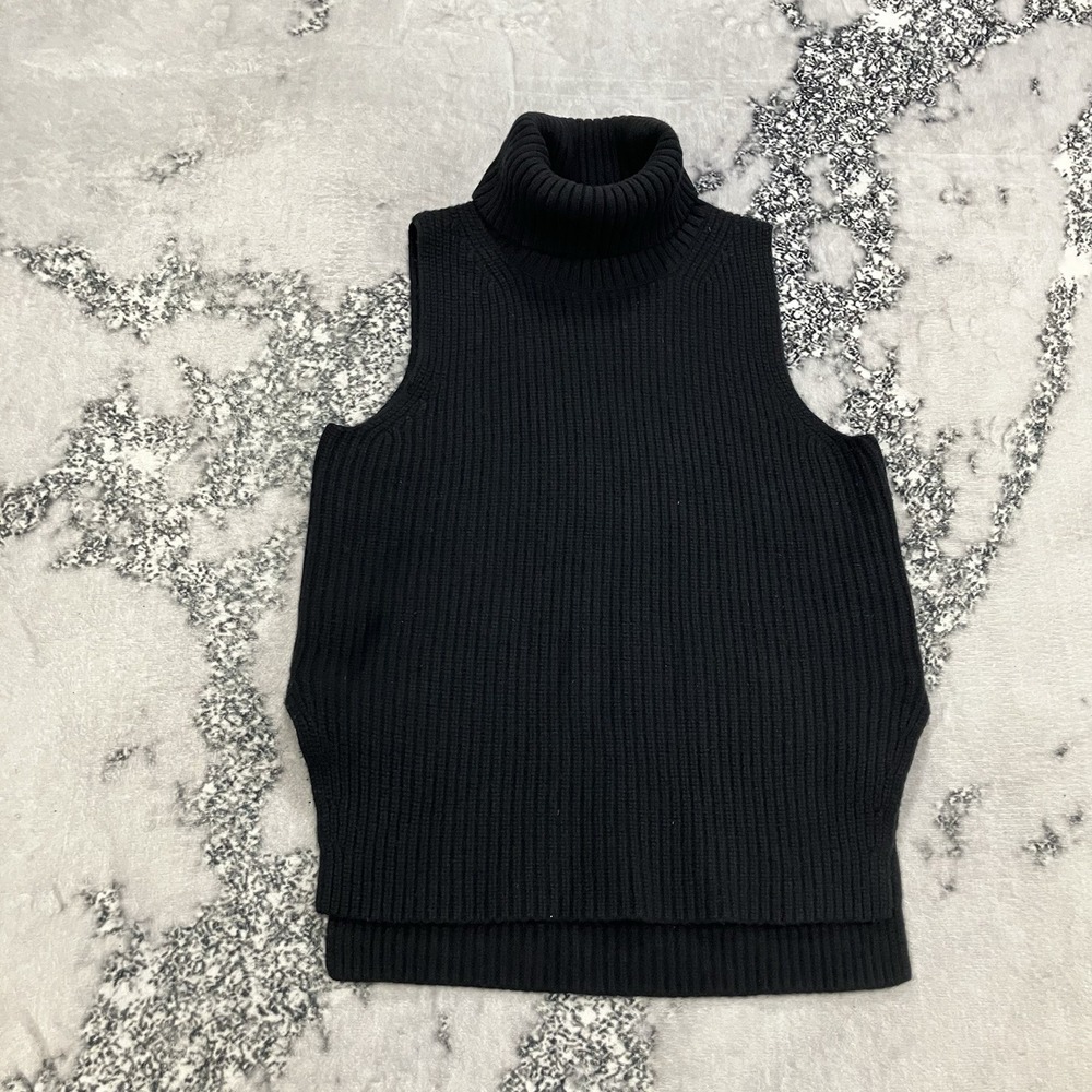 Brooks Brothers Black Label Merino Wool Cashmere Sleeveless Turtleneck Small